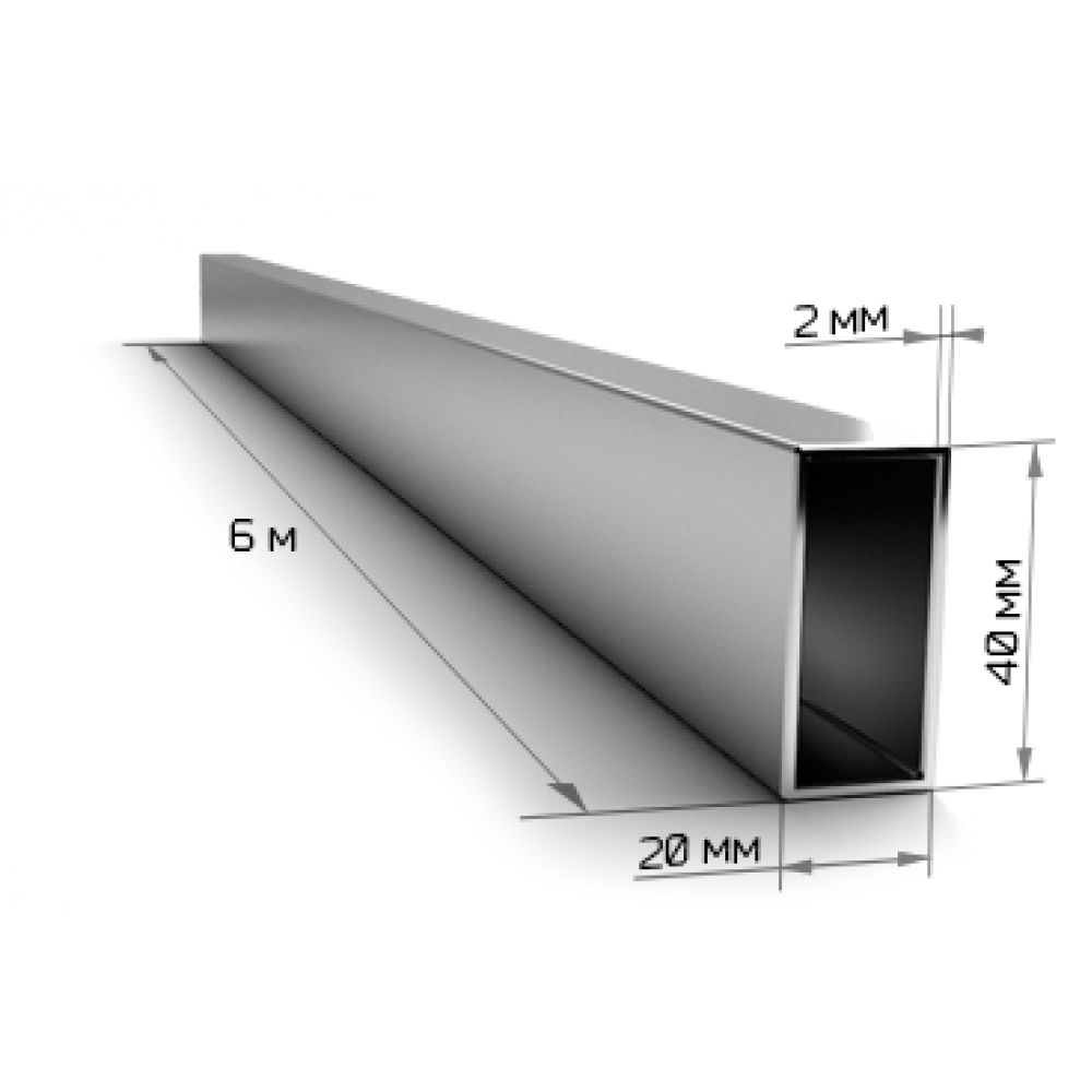 Труба профільна 40*20*2 м/п