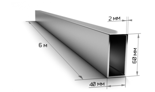 Труба профільна 60*40*2 м/п